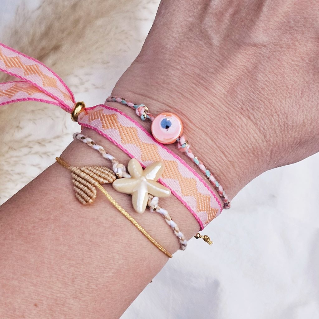 armband-starfish-beige-zeester-goud-ibiza-sieraden