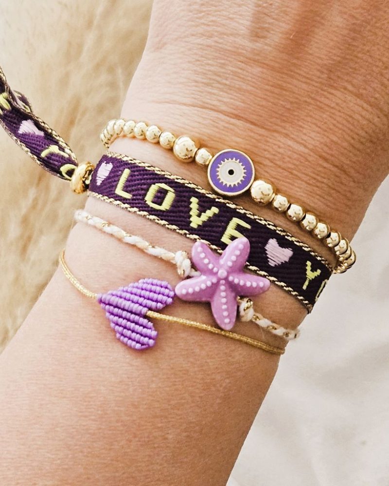 armband-starfish-paars-zeester-goud-ibiza-sieraden