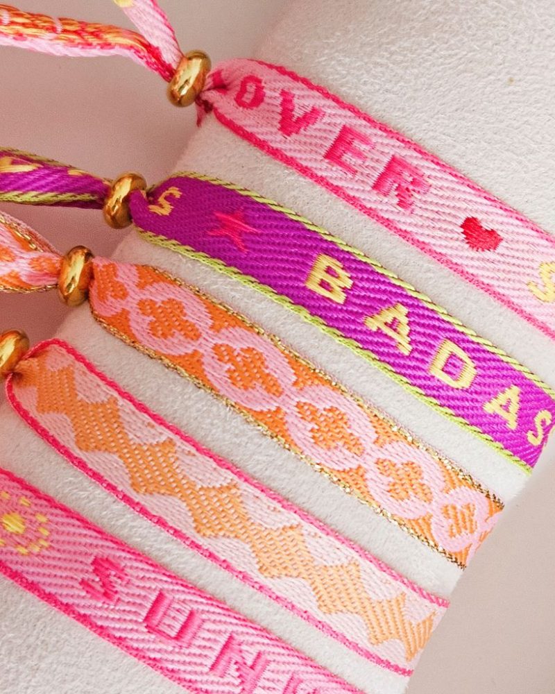 lint-armbandje-sun-lover-roze-goud-verstelbaar