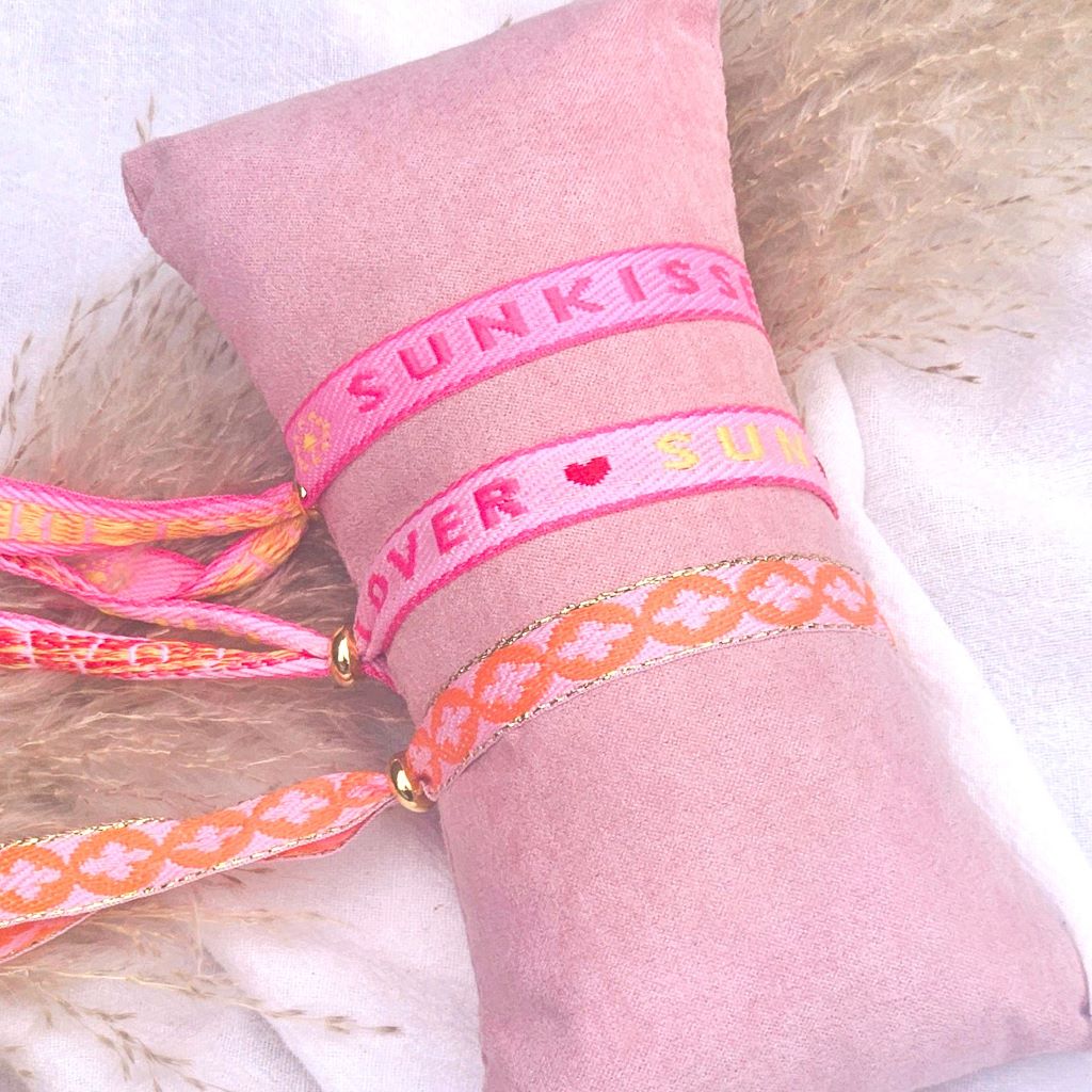 lint-armbandje-sun-lover-roze-goud-verstelbaar