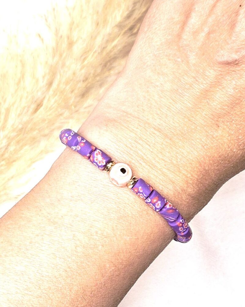 kralen-armband-ibiza-evil-eye-paars-roze-goud