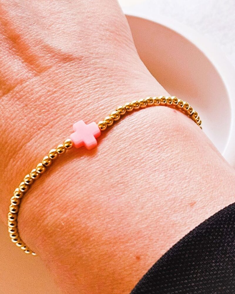 kralen-armband-hope-goud-roze