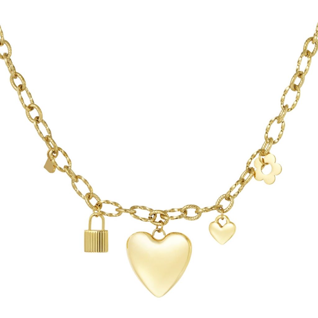 bedelketting-goud-met-hartjes