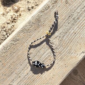 armband-visje-dots-zwart