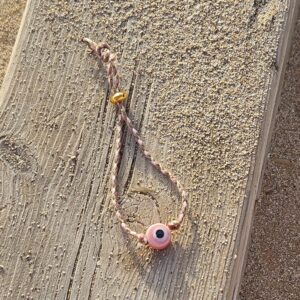 Armband evil eye roze